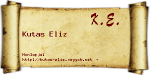 Kutas Eliz névjegykártya